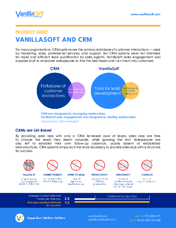 VanillaSoft and CRM Download